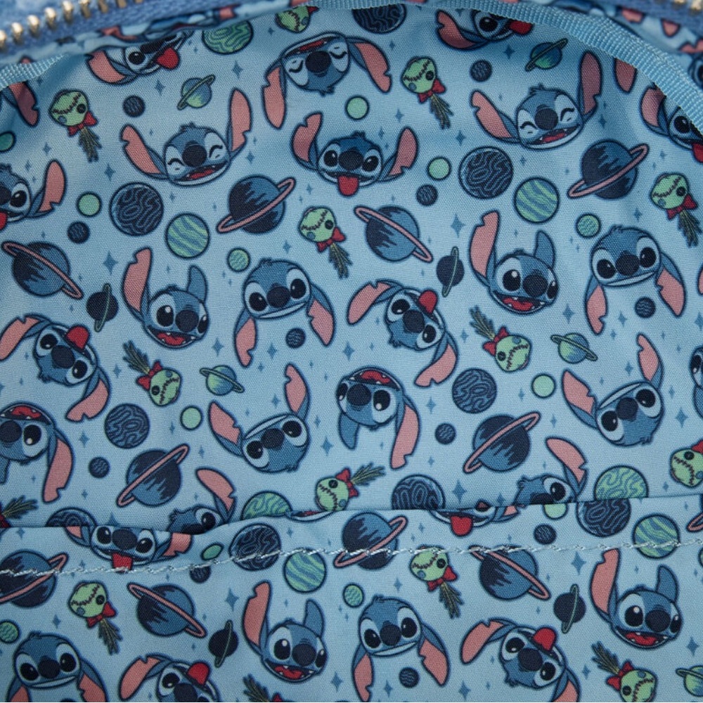 Loungefly Stitch Furry Backpack and Wallet Set - Picture 6 of 11